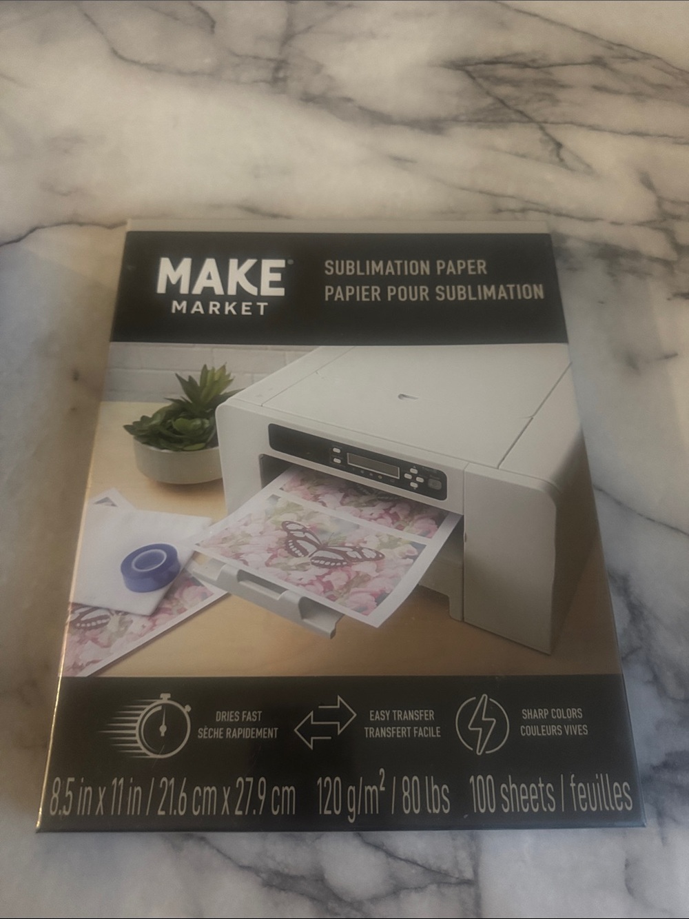 Make Market Sublimation Paper 8.5” x 11” – 100 Sheets – New